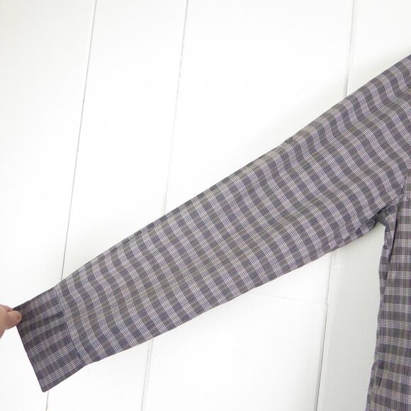 John Varvatos USA Shirt Mens SZ M Button Up Checkered Business Casual Dress NWT - Picture 5 of 12